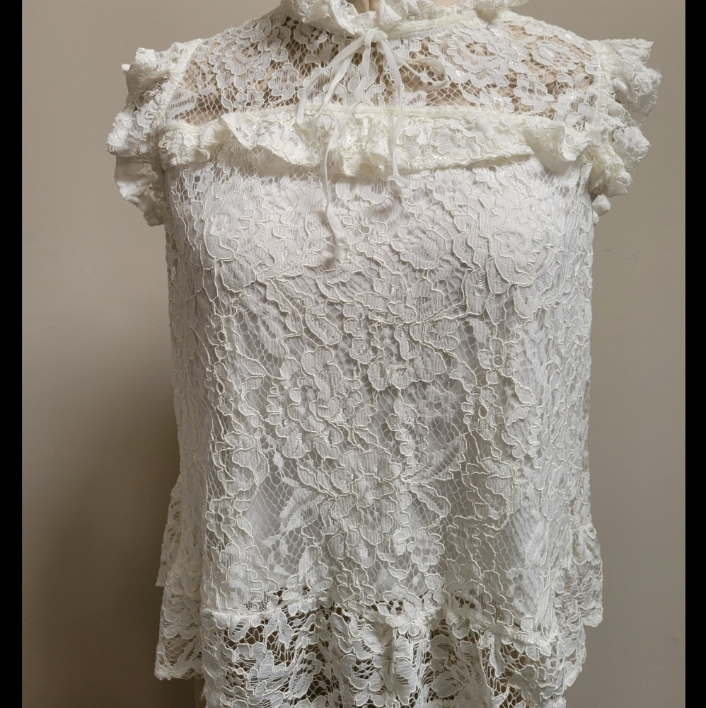 White lace top